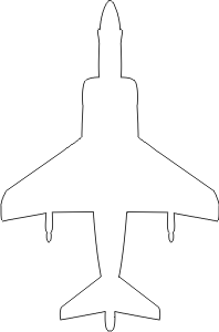 McDonnell Douglas AV-8B Silhouette (White) Decal