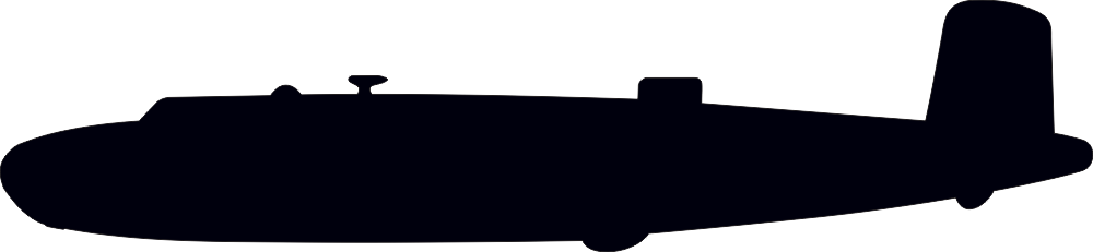 North American B-25C Mitchell Silhouette 2 (Black) Decal