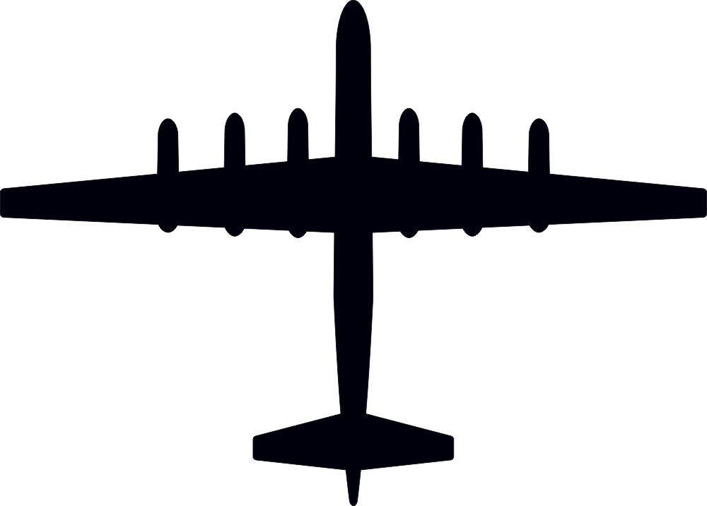 Boeing B-52 Model 462 Silhouette (Black) Decal