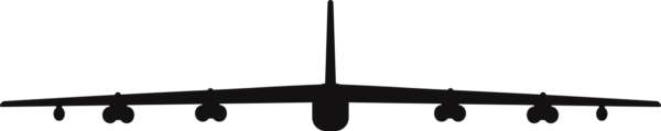 Boeing B-52 Stratofortress Silhouette Gear Up (Black) Decal