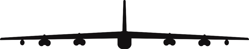 Boeing B-52 Stratofortress Silhouette Gear Up (Black) Decal