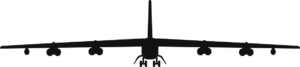 Boeing B-52 Stratofortress Gear Down Silhouette (Black) Decal