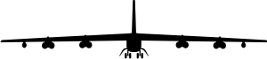 Boeing B-52 Stratofortress Gear Down Silhouette (Black) Decal