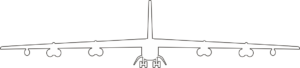 Boeing B-52 Stratofortress Gear Down Silhouette (White) Decal