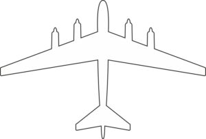 Boeing B-52 Model 464-35 Silhouette (White) Decal