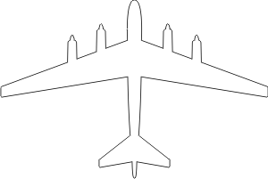 Boeing B-52 Model 464-35 Silhouette (White) Decal