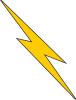 Lightning Bolt – 1 (Gold) Decal