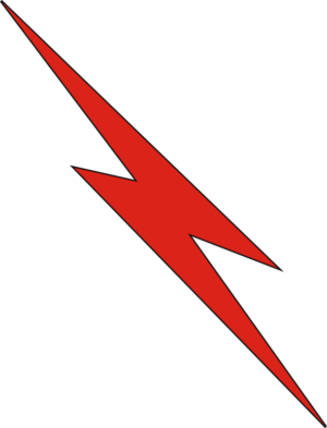 Lightning Bolt - 1 (Red) Decal