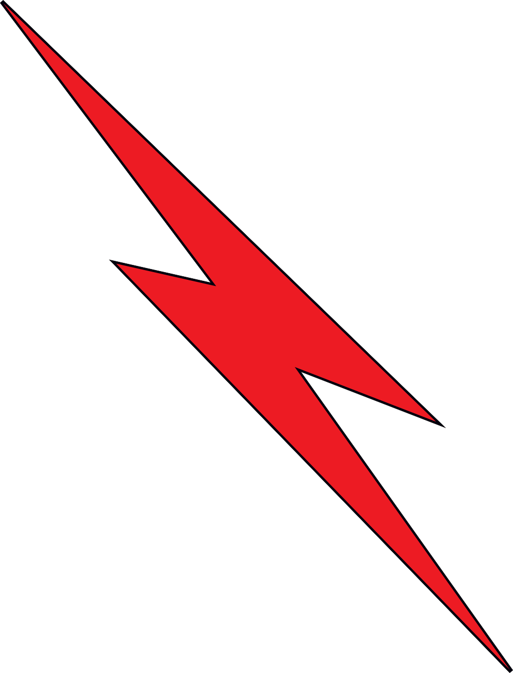 Lightning Bolt – 1 (Red) Decal