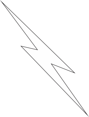 Lightning Bolt - 1 (White) Decal
