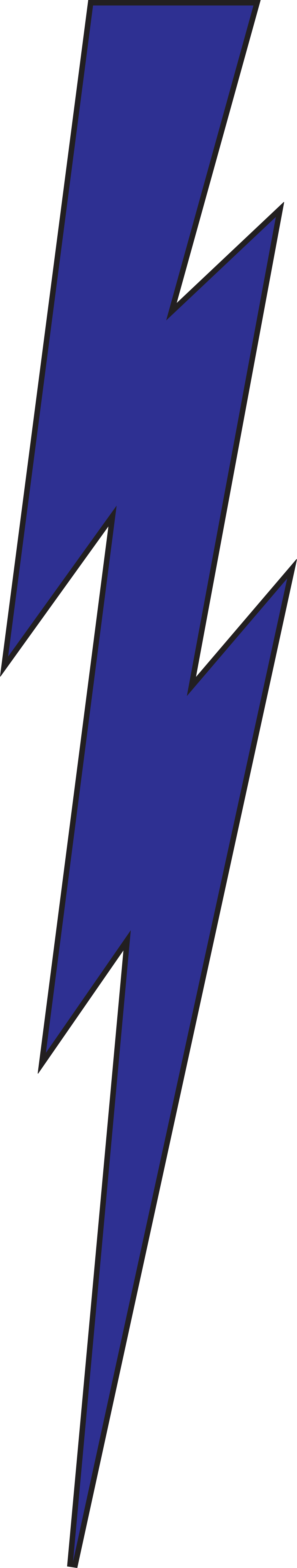 Lightning Bolt - 2 (Blue) Decal