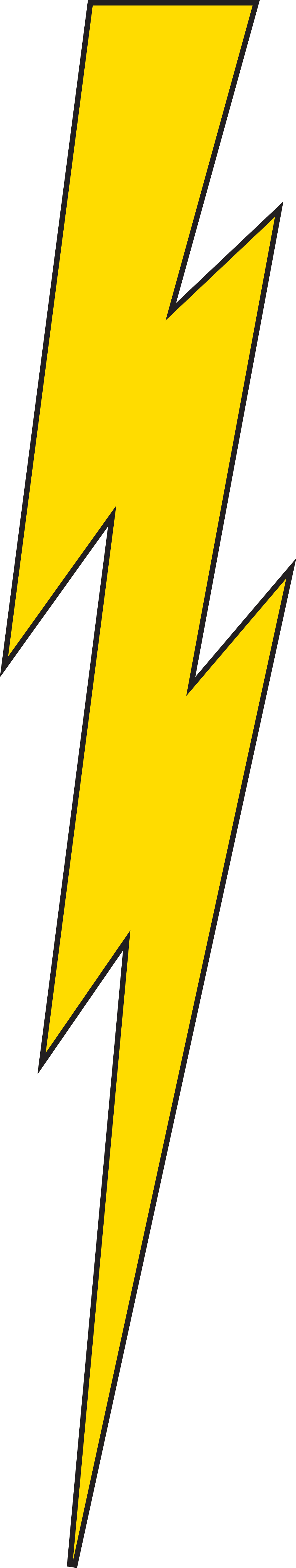 Lightning Bolt - 2 (Gold) Decal