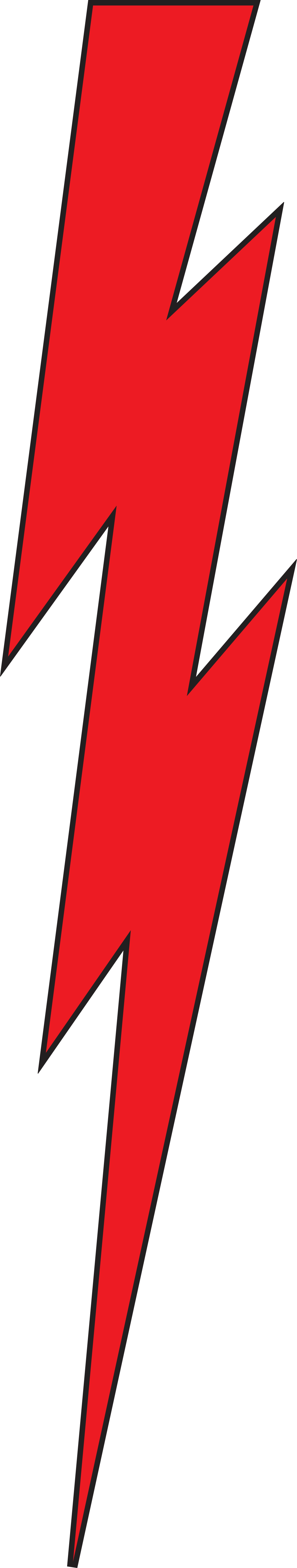 Lightning Bolt - 2 (Red) Decal