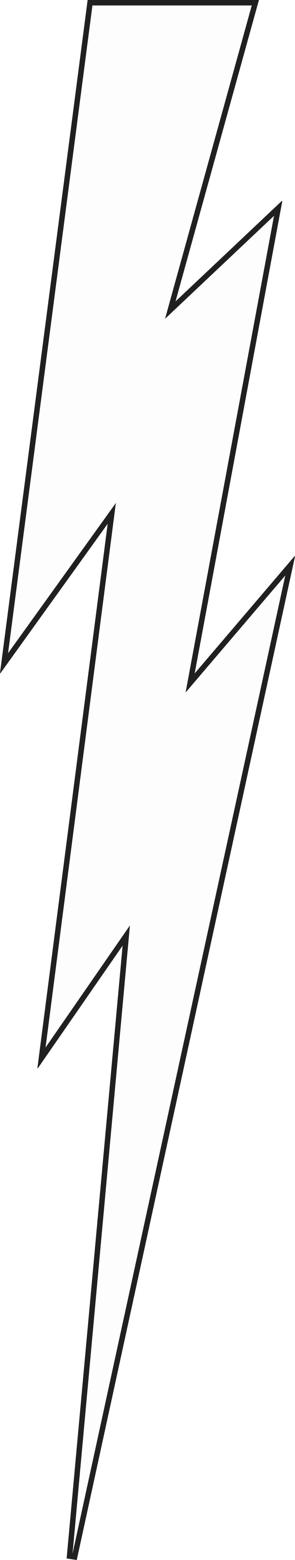 Lightning Bolt - 2 (White) Decal