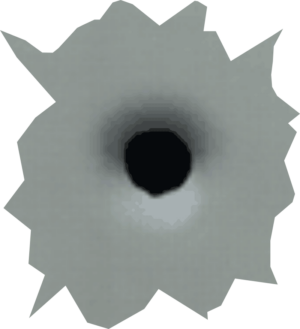 .45 ACP Bullet Hole Decal