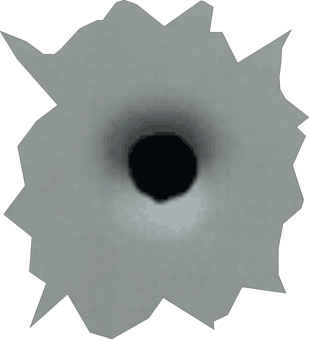 .45 ACP Bullet Hole Decal