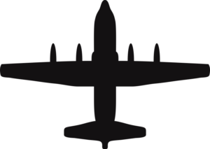 Lockheed C-130 Hercules Silhouette (Black) Decal