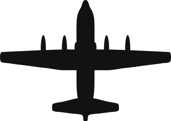 Lockheed C-130 Hercules Silhouette (Black) Decal