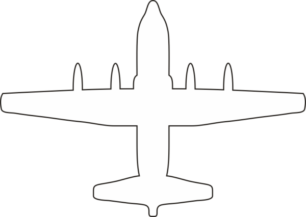 Lockheed C-130 Hercules Silhouette (White) Decal