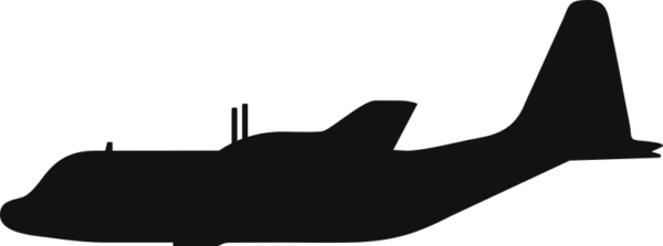 Lockheed C-130 Hercules Silhouette 2 (Black) Decal