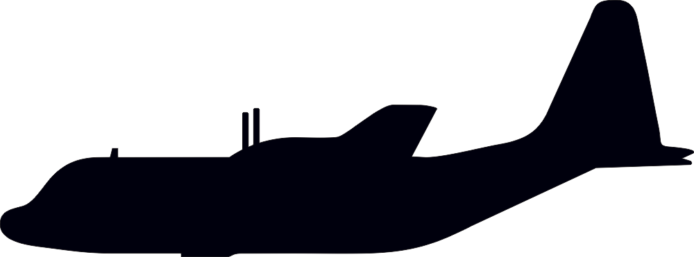 Lockheed C-130 Hercules Silhouette 2 (Black) Decal