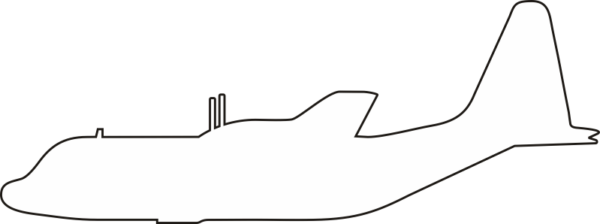 Lockheed C-130 Hercules Silhouette 2 (White) Decal
