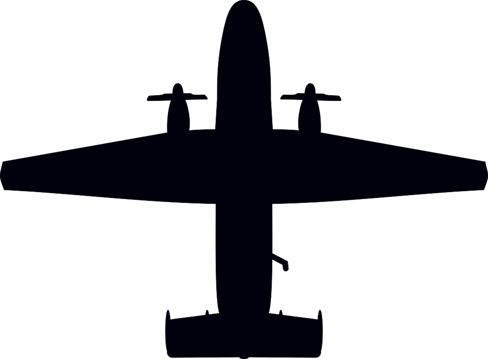 Grumman C-2A Greyhound Silhouette (Black) Decal