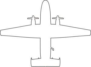 Grumman C-2A Greyhound Silhouette (White) Decal