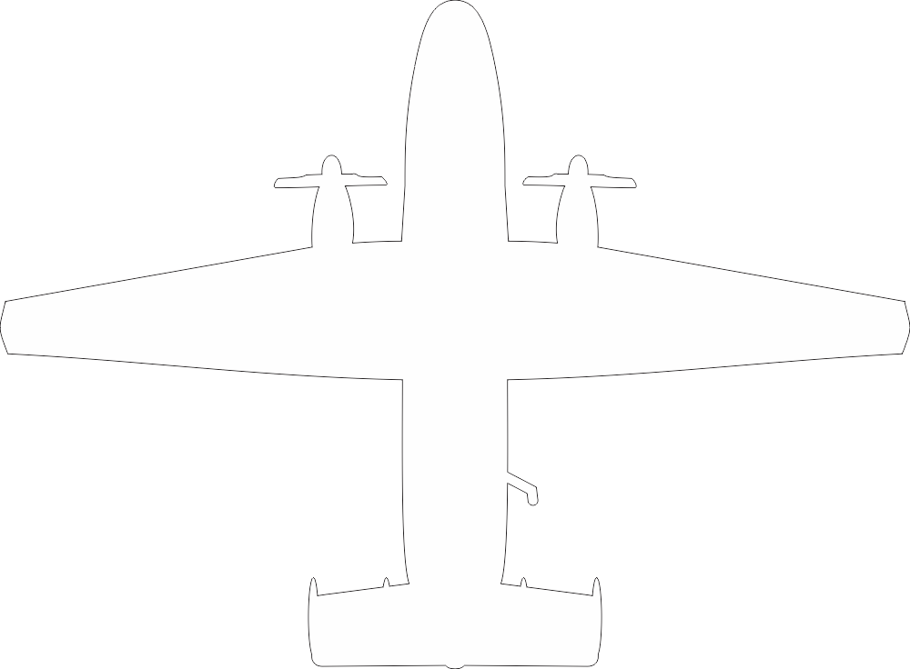 Grumman C-2A Greyhound Silhouette (White) Decal