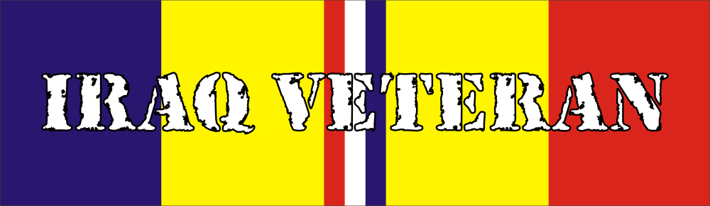 Combat Action Iraq Veteran Decal