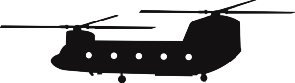 Boeing CH-47 Chinook Silhouette (Black) Decal