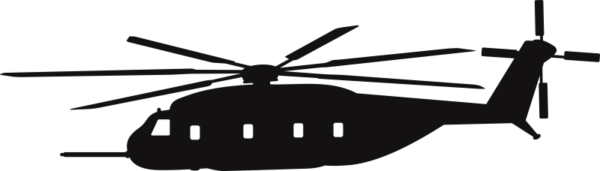 Sikorsky CH-53E Super Stallion Silhouette (Black) Decal
