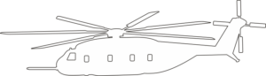 Sikorsky CH-53E Super Stallion Silhouette (White) Decal