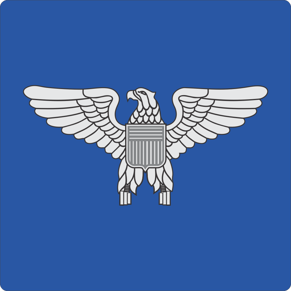 O-6 Colonel Silhouette (Blue) Decal
