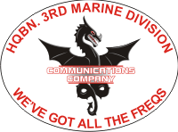 HQBN 3rd Marine Division Decal