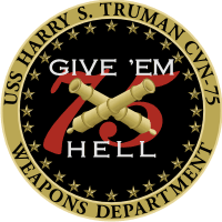 USS Harry S Truman CVN-75 Weapons Department Decal