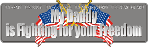 Daddy Fighting for Freedom Decal