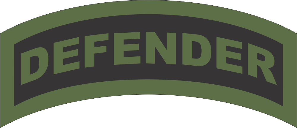 Defender Tab (Green/Black) Decal