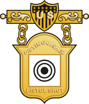 Distinguished Pistol Shot Badge Decal