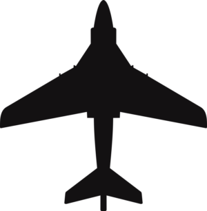 Grumman EA-6B Prowler Silhouette (Black) Decal