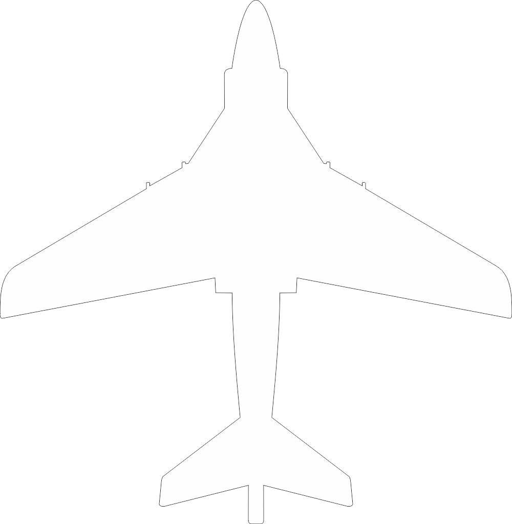 Grumman EA-6B Prowler Silhouette (White) Decal