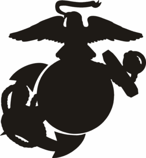 USMC Eagle Globe Anchor Silhouette Black Decal