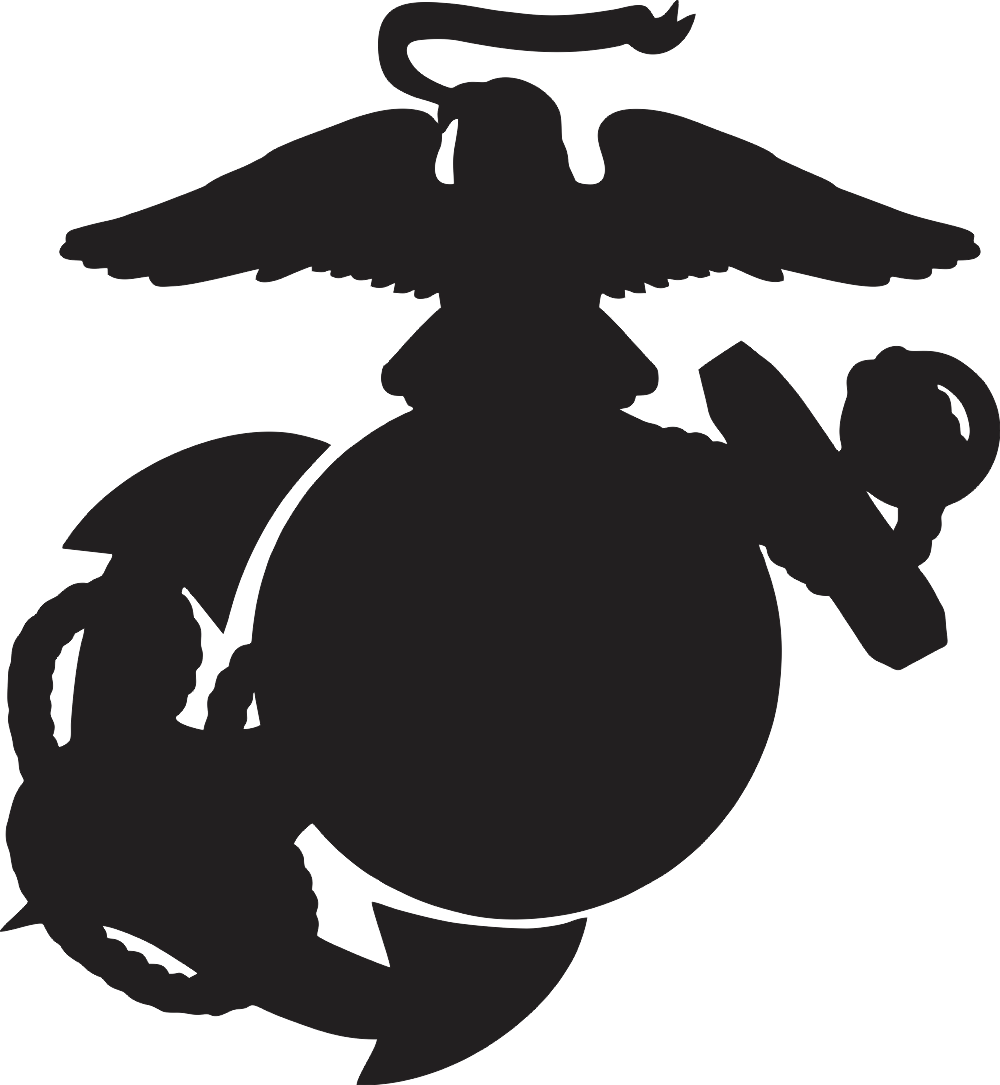 USMC Eagle Globe Anchor Silhouette Black Decal