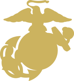 USMC Eagle Globe Anchor Silhouette Gold Decal