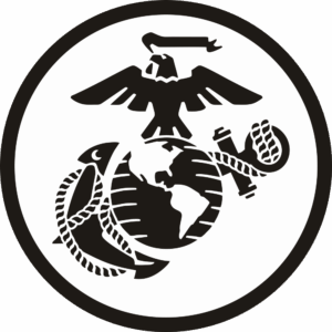 USMC Logo (Black on White) Decal