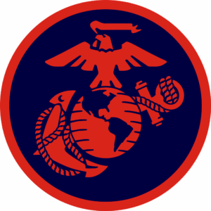 USMC Logo (Red on Blue) Decal