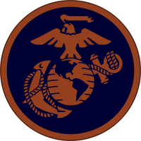 USMC Logo (Red on Blue) Decal
