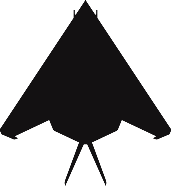 Lockheed F-117 Nighthawk Vector Silhouette (Black) Decal