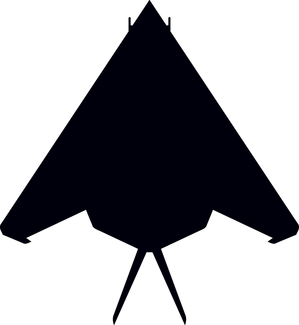 Lockheed F-117 Nighthawk Vector Silhouette (Black) Decal