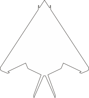 Lockheed F-117 Nighthawk Vector Silhouette (White) Decal